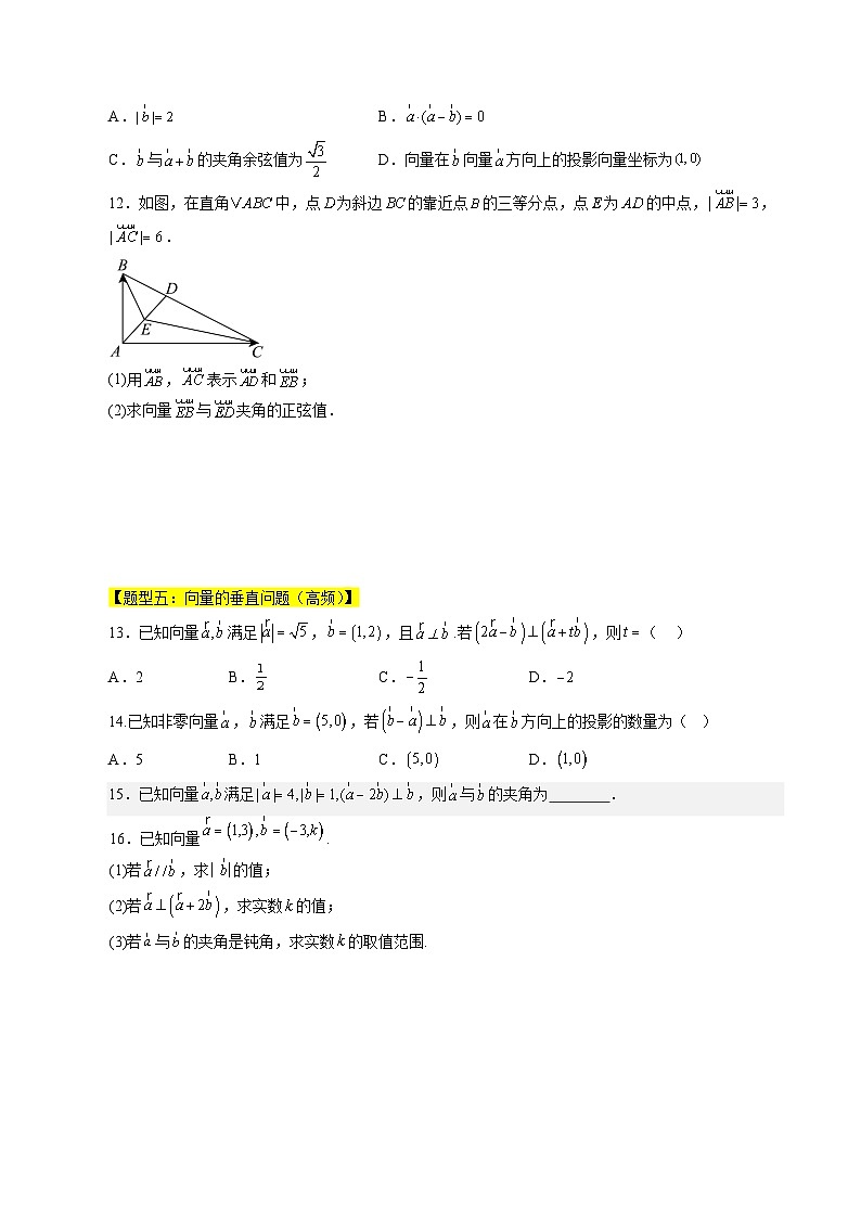 暑假作业03 平面向量的数量积及应用（原卷版）第3页