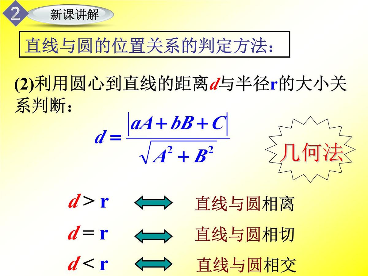 人教课标B版高中数学必修2 2-3-3《直线与圆的位置关系》课件第7页
