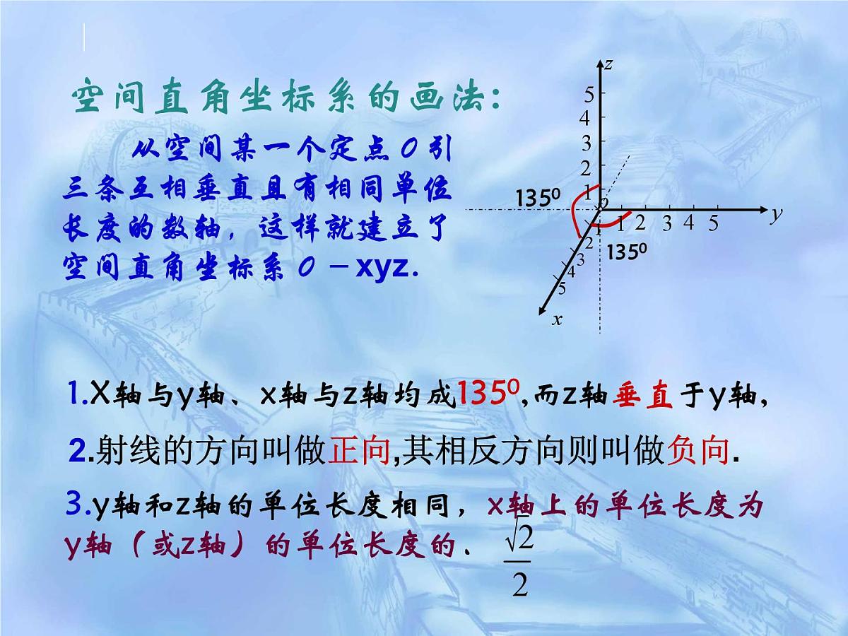 人教课标B版高中数学必修2 2-4-1《空间直角坐标系》-教学课件第5页