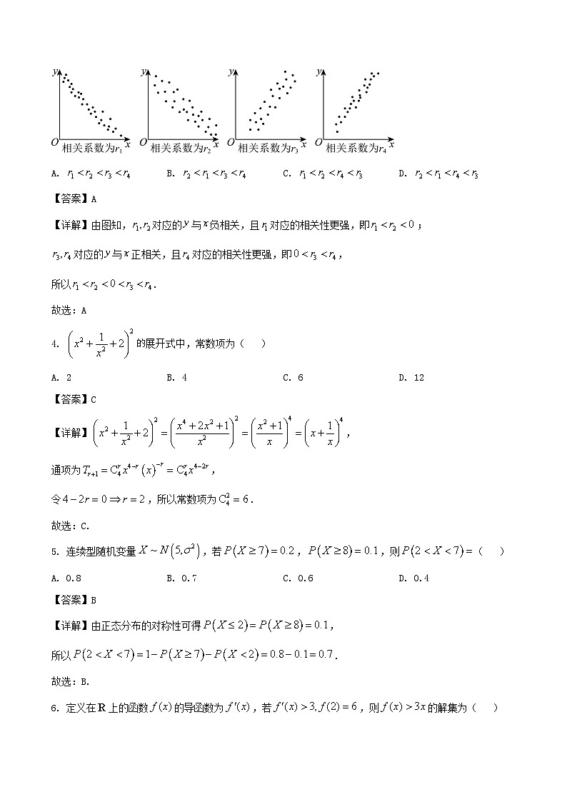 山东省济南市2024-2025学年高二下学期期末考试数学试卷（Word版附解析）第2页