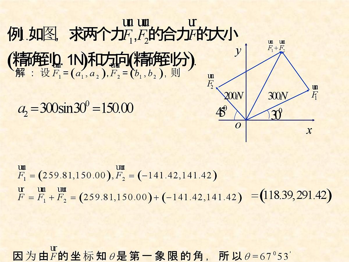 人教课标B版高中数学必修4 2-4-2《向量在物理中的应用》 课件第4页