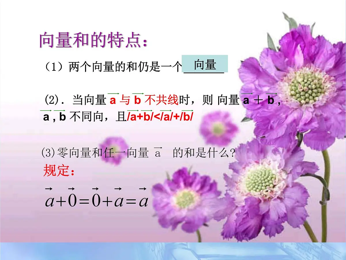 人教课标B版高中数学必修4 2-1-2《向量的加法》课件第6页