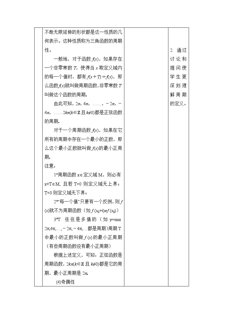人教课标B版高中数学必修4 1-3-1《正弦函数的图象与性质（第2课时）》 教学设计第3页