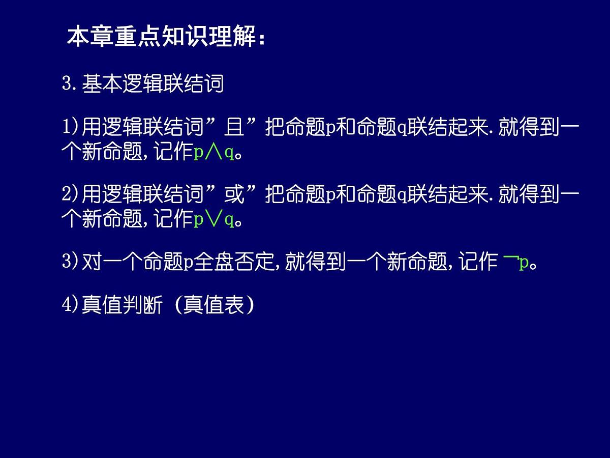 人教课标B版高中数学选修1-1 第一章《常用逻辑用语》复习课件第6页