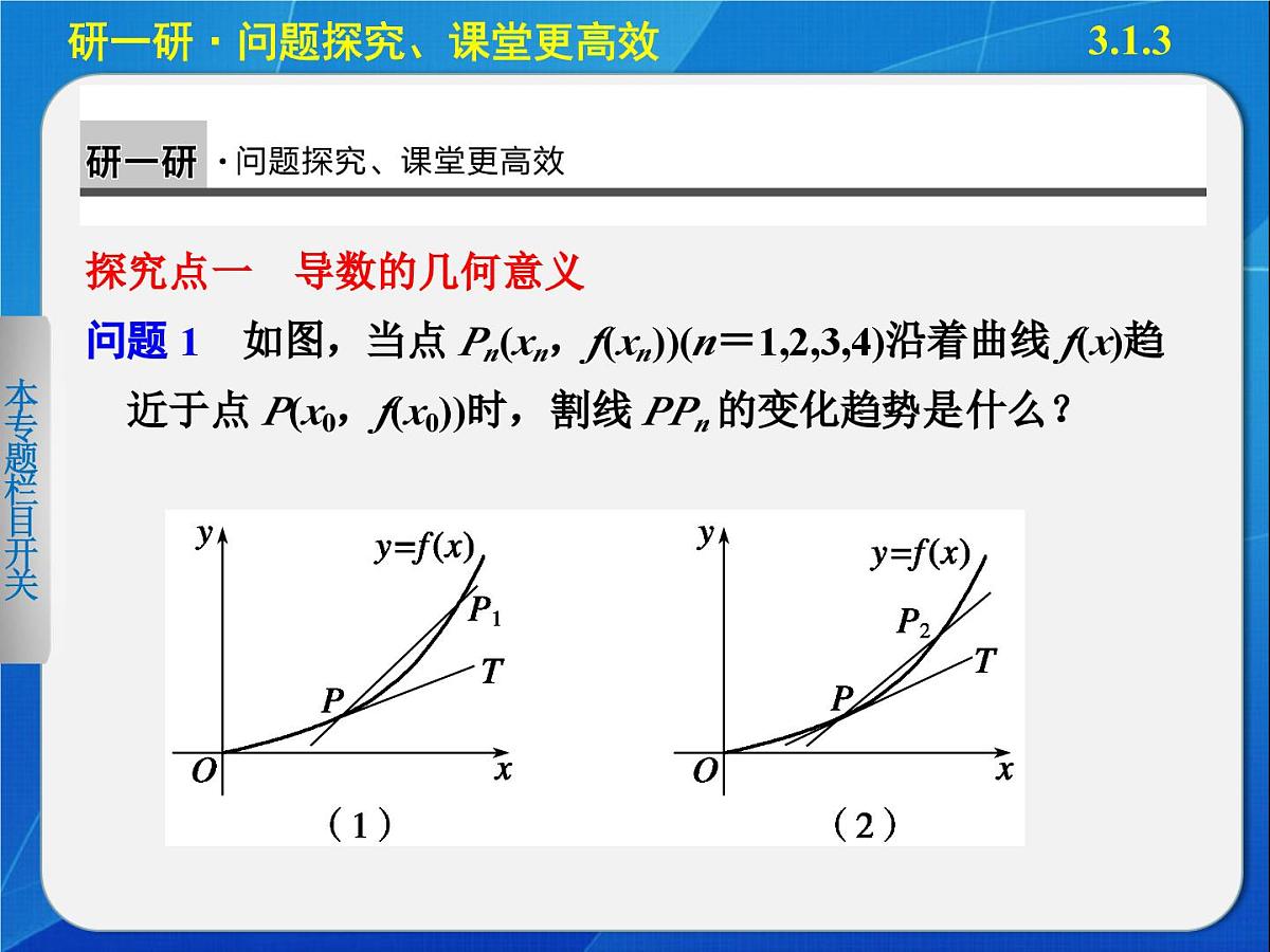 人教课标B版高中数学选修1-1 3-1-3《导数的几何意义》教学课件第6页