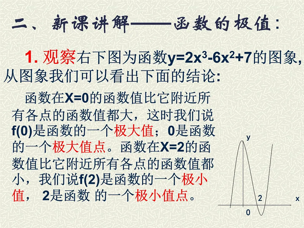 人教课标B版高中数学选修1-1 3-3-2《利用导数研究函数的极值》 教学课件第4页