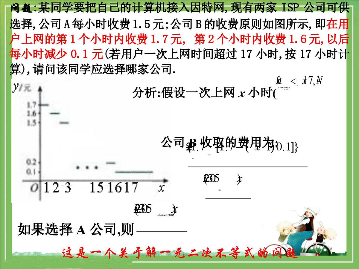 人教课B标版高中数学必修5 3-3 一元二次不等式及其解法-课件第3页