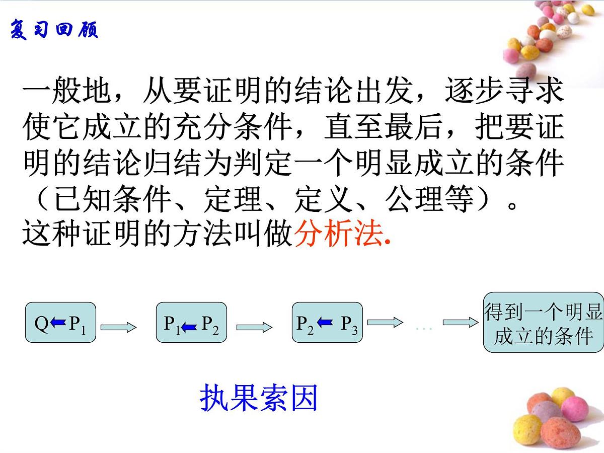 人教课标B版高中数学选修 第二章《直接证明与间接证明》 复习课件第4页