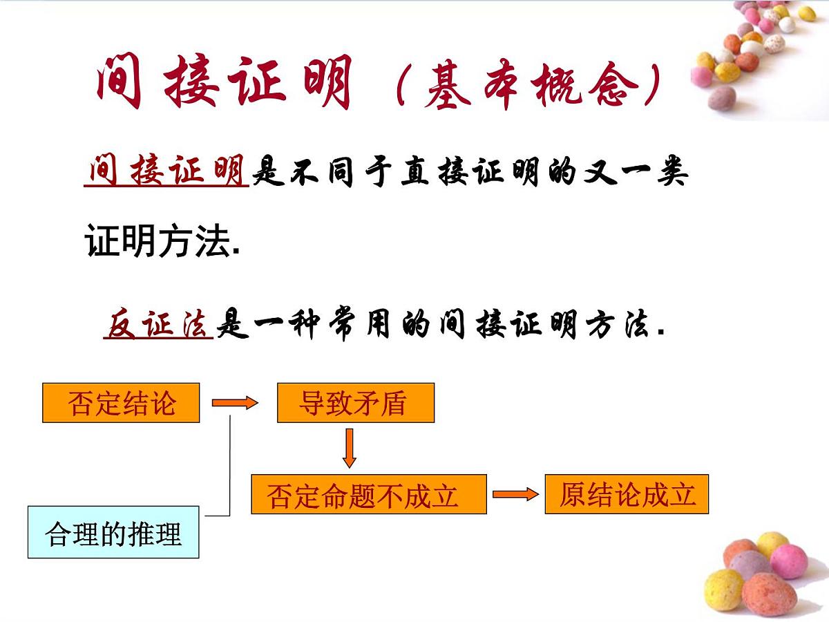 人教课标B版高中数学选修 第二章《直接证明与间接证明》 复习课件第8页