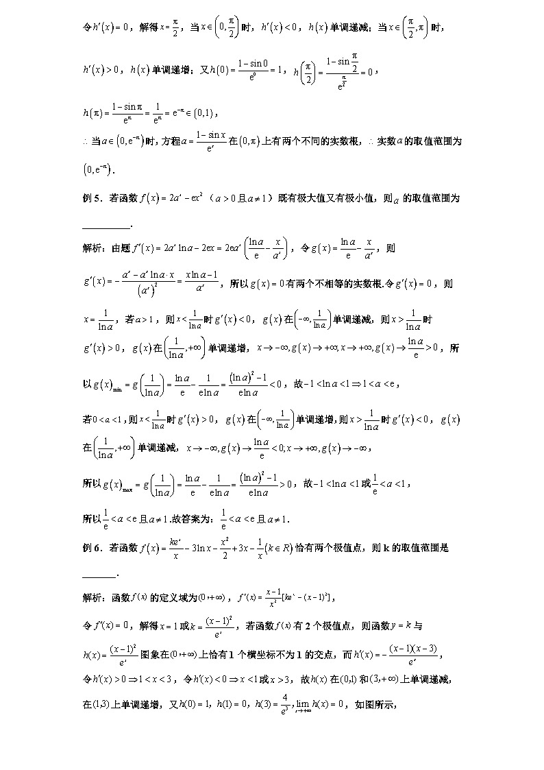 2026年新高考数学专题复习学案  13.已知极值点个数求参数及应用第3页