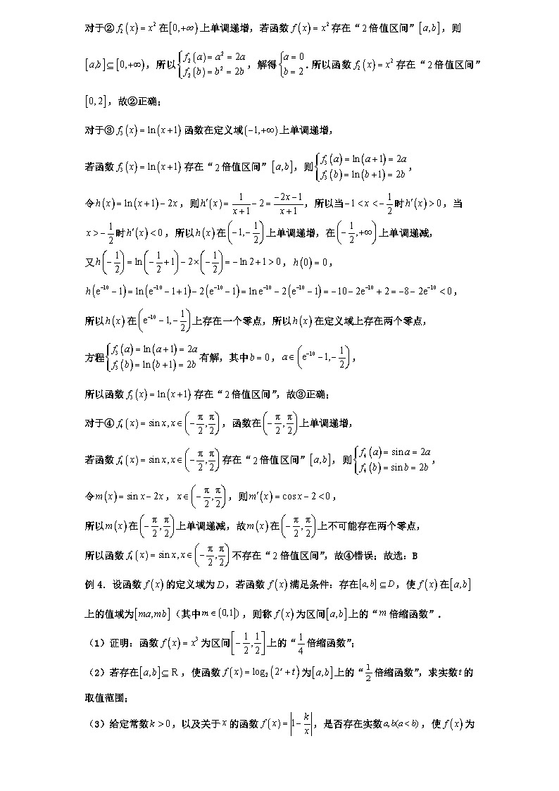 2026年新高考数学专题复习学案  28.保值区间背景下的导数(函数)问题第3页