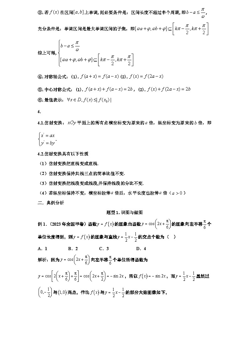 2026年新高考数学专题复习学案  31.三角函数图象与性质十大应用第2页
