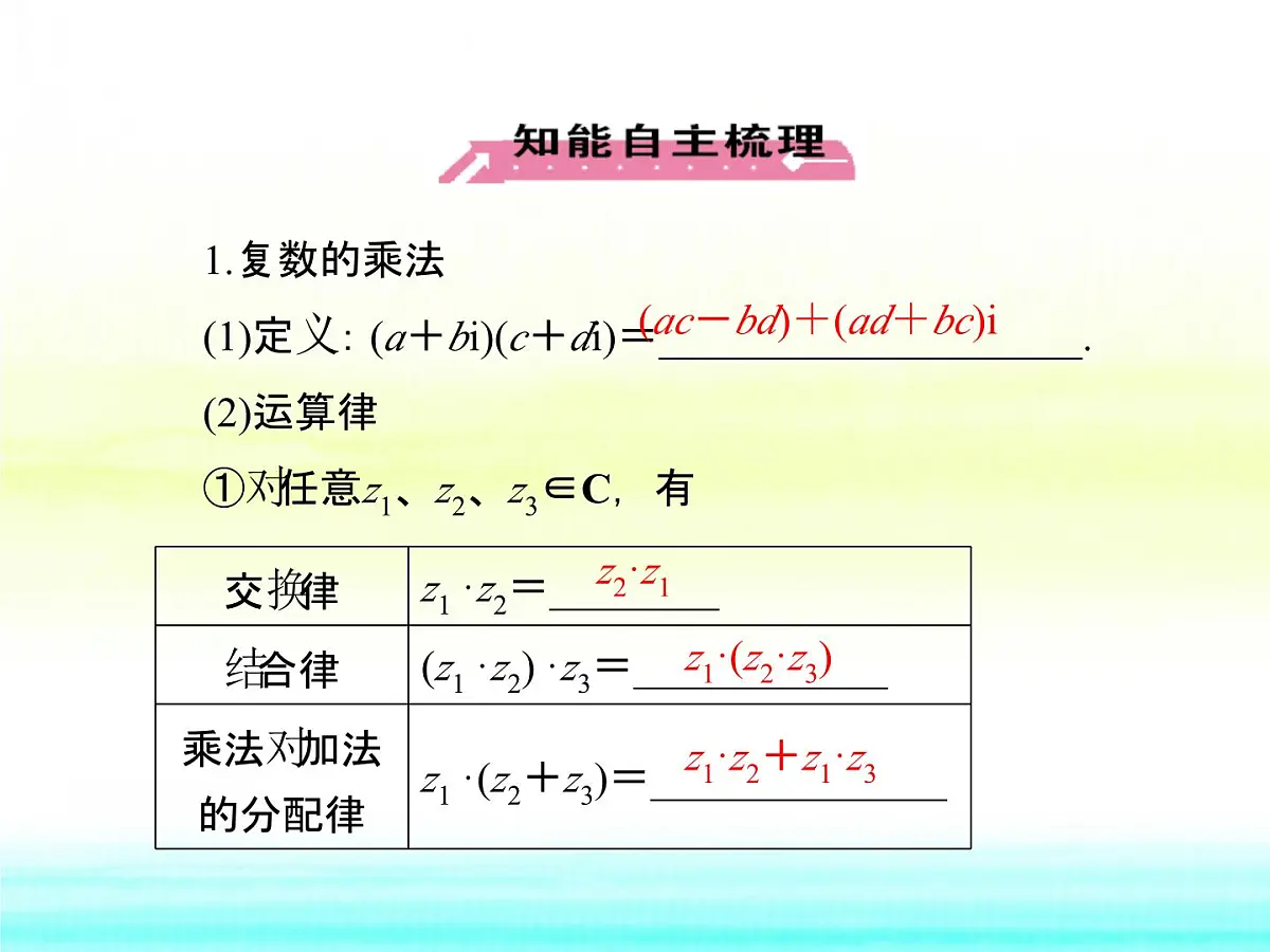 人教课标B版高中数学选修1-2 3-2-2《复数的乘法和除法》课件第5页