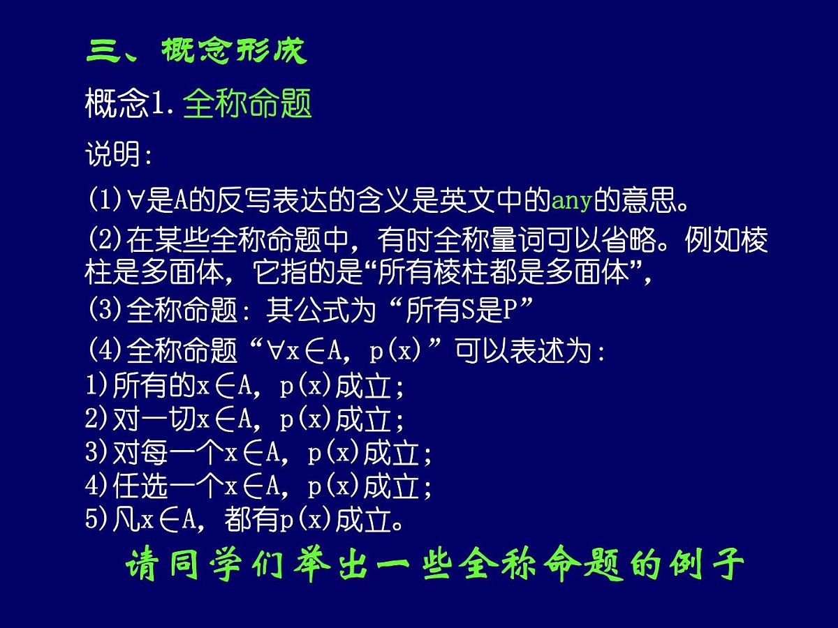 人教课标B版高中数学选修2-1 1-1-2《量词》 教学课件第5页