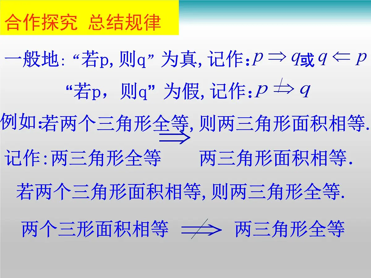 人教课标B版高中数学选修2-1 1-3-1《推出与充分条件、必要条件》课件第3页