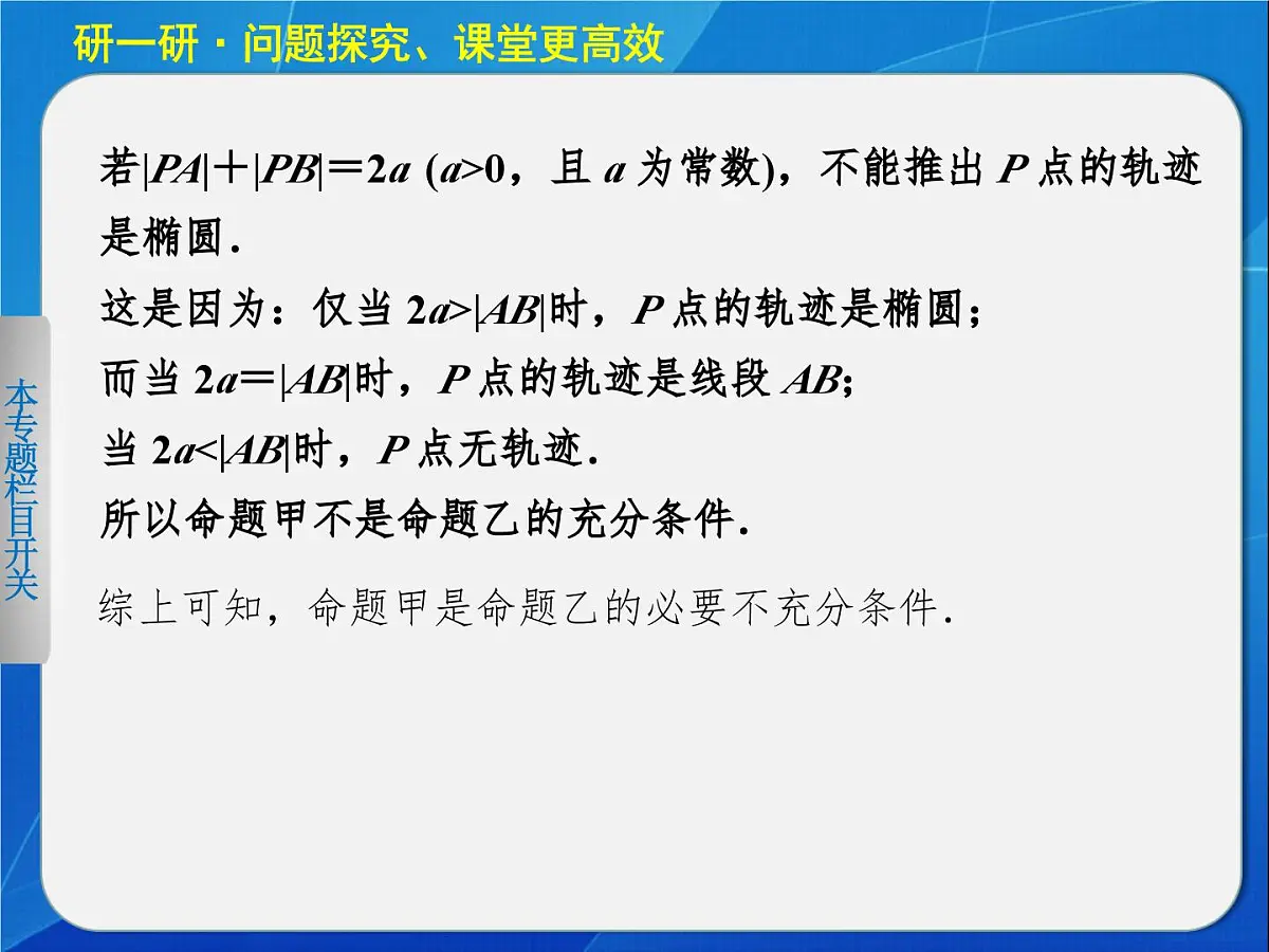 人教课标B版高中数学选修2-1 2-2-1《椭圆的标准方程（第1课时）》教学课件第8页