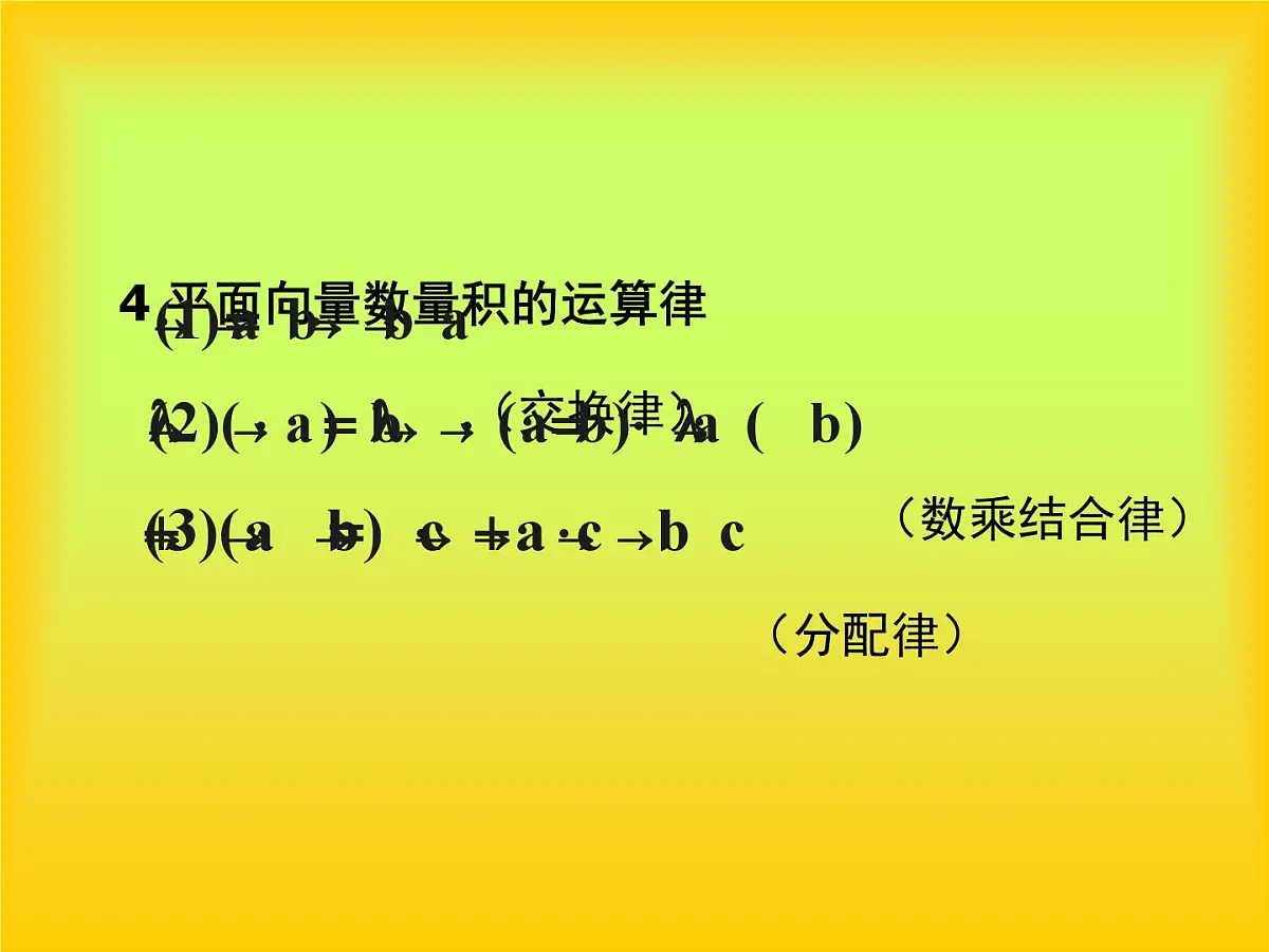 人教课标B版高中数学选修2-1 3-1-3《两个向量的数量积》课件第4页