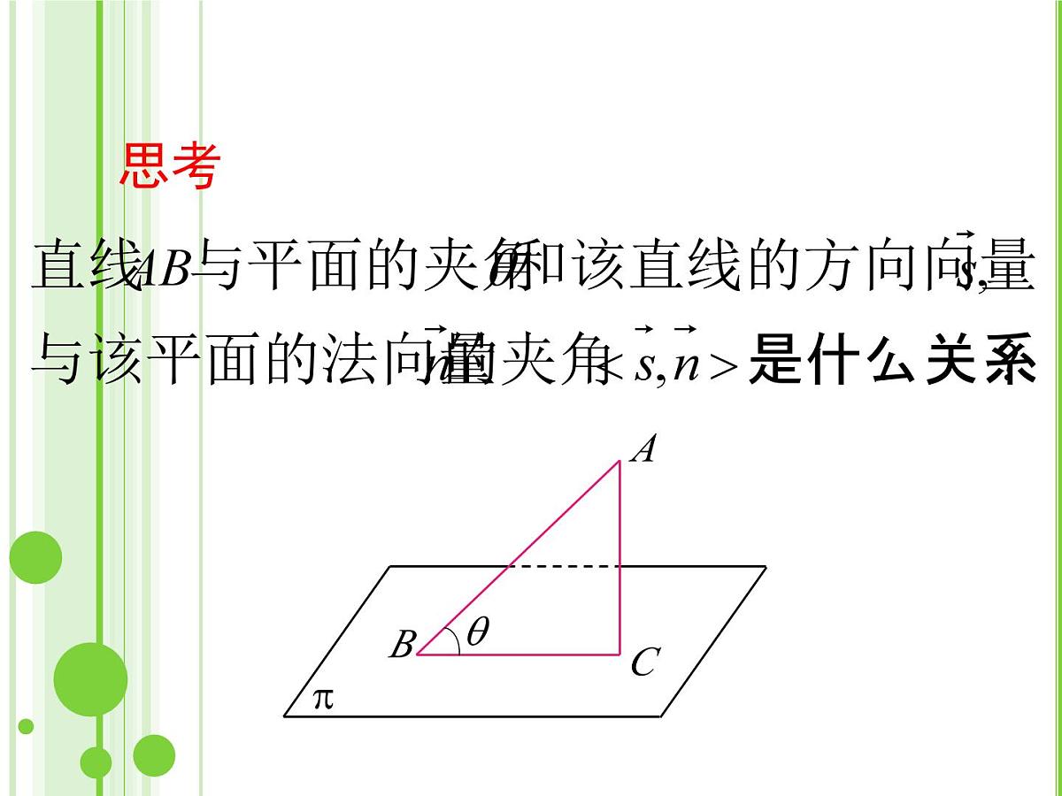 人教课标B版高中数学选修2-1 3-2-3《直线与平面的夹角》课件第3页