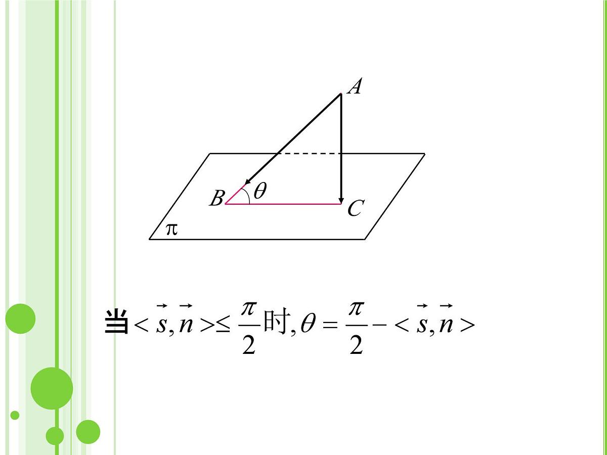 人教课标B版高中数学选修2-1 3-2-3《直线与平面的夹角》课件第4页
