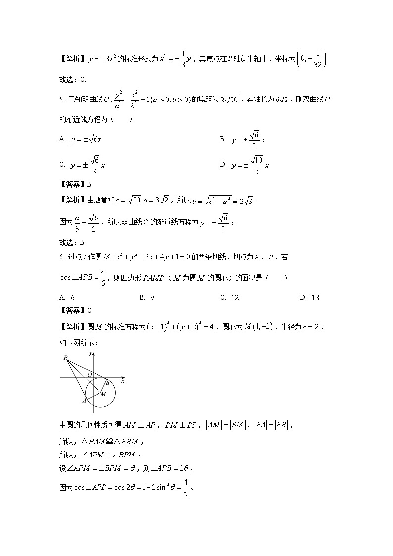 【数学】广西部分学校2024-2025学年高二上学期12月阶段性考试试题（人教版）（解析版）第2页