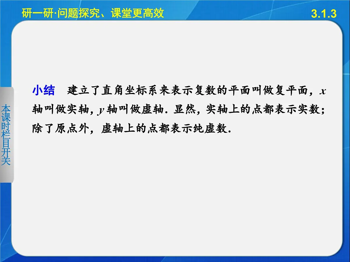 人教课标B版高中数学选修2-2 3-1-3《复数的几何意义》-教学课件第5页