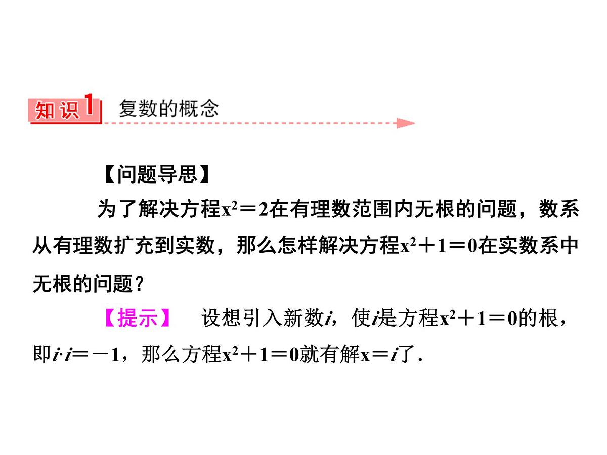 人教课标B版高中数学选修2-2 3-1《实数系、复数的概念》 教学课件第6页