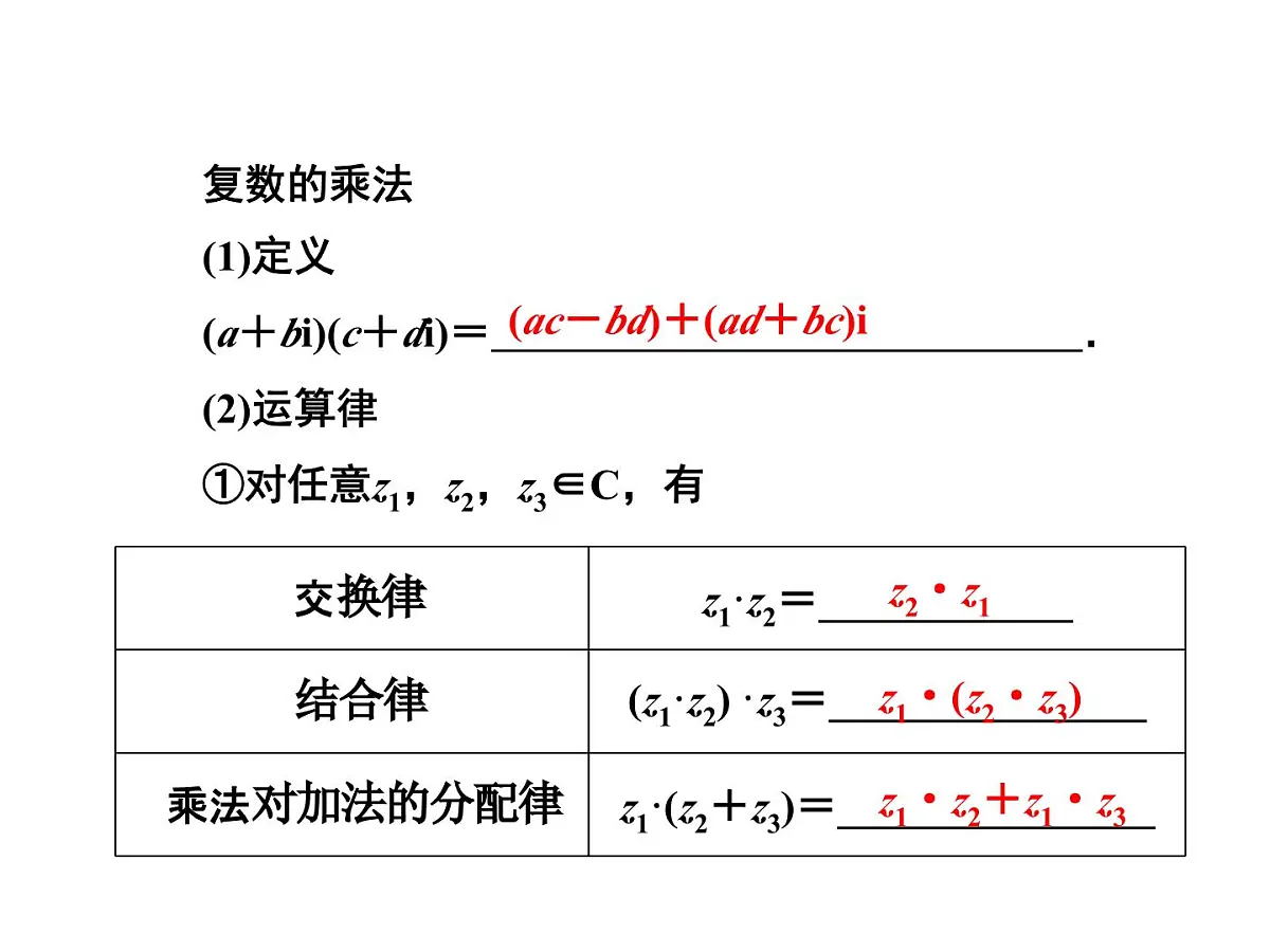 人教课标B版高中数学选修2-2 3-2-2《复数的乘法与除法》教学课件第6页
