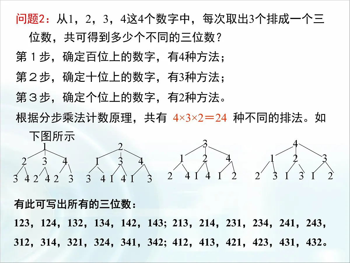 人教课标B版高中数学选修2-3 1-2-1《排列》-教学课件第8页