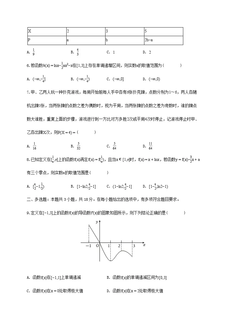 江西省抚州市2024_2025学年高二下册期末数学检测试卷第2页