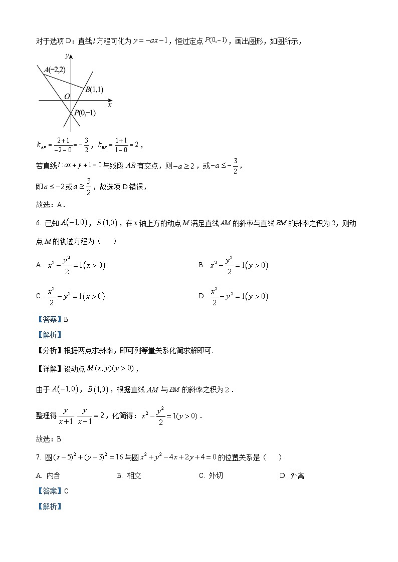 精品解析：黑龙江省牡丹江市第三高级中学2024-2025学年高二上学期期中考试数学试卷（解析版）第3页