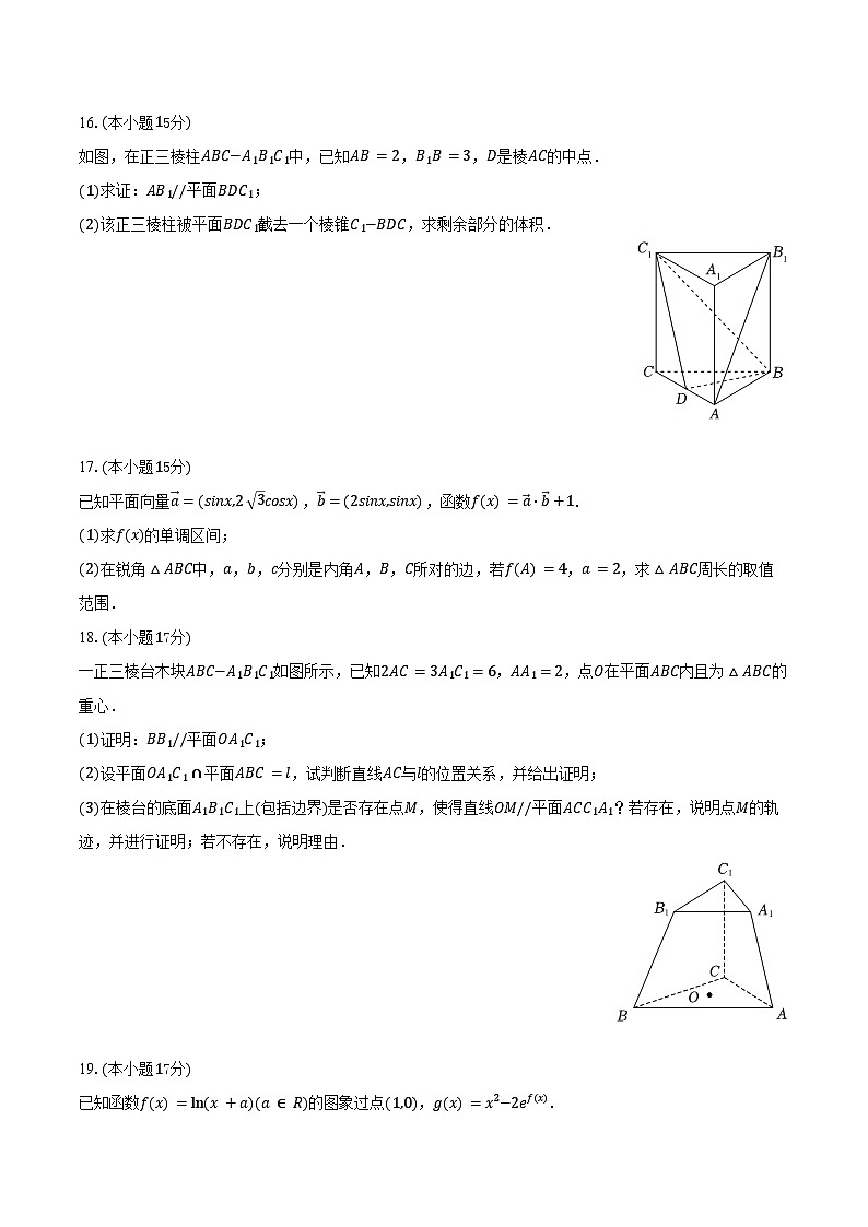2024-2025学年云南省中央民族大学附中红河实验学校高一（下）期中数学试卷（含答案）第3页