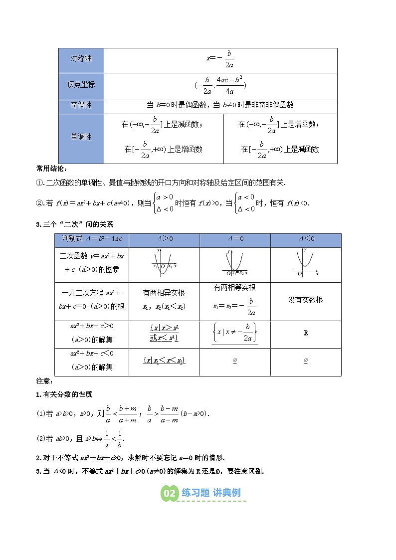 【暑假预习】第10讲 一元二次函数、方程和不等式-章末复习（教师版）-2025年新高一数学暑假衔接讲练 (人教A版)第3页