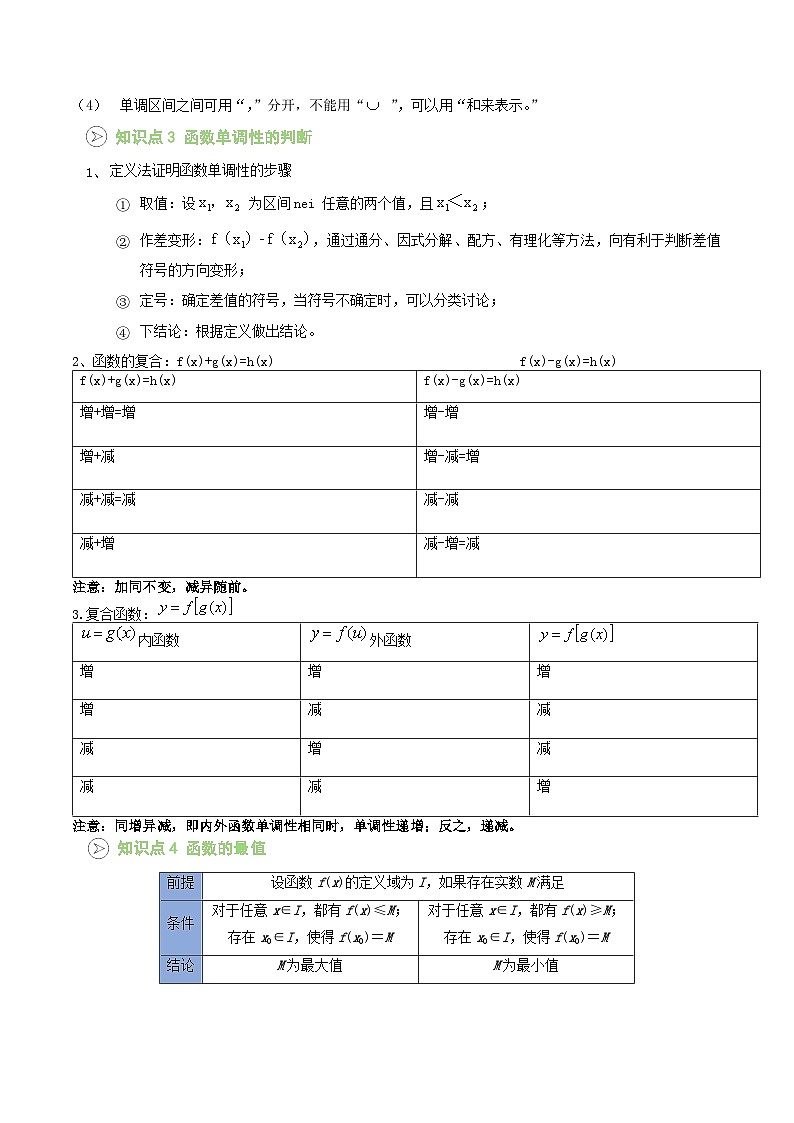 【暑假预习】第12讲 函数的单调性与最值（教师版）-2025年新高一数学暑假衔接讲练 (人教A版)第2页