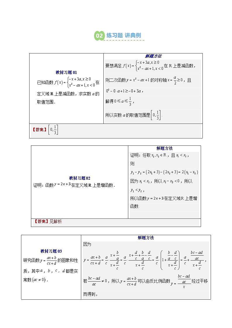 【暑假预习】第12讲 函数的单调性与最值（学生版）-2025年新高一数学暑假衔接讲练 (人教A版)第3页