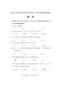 2026普通高等学校招生全国统一考试久洵杯模拟演练数学试题【含答案】