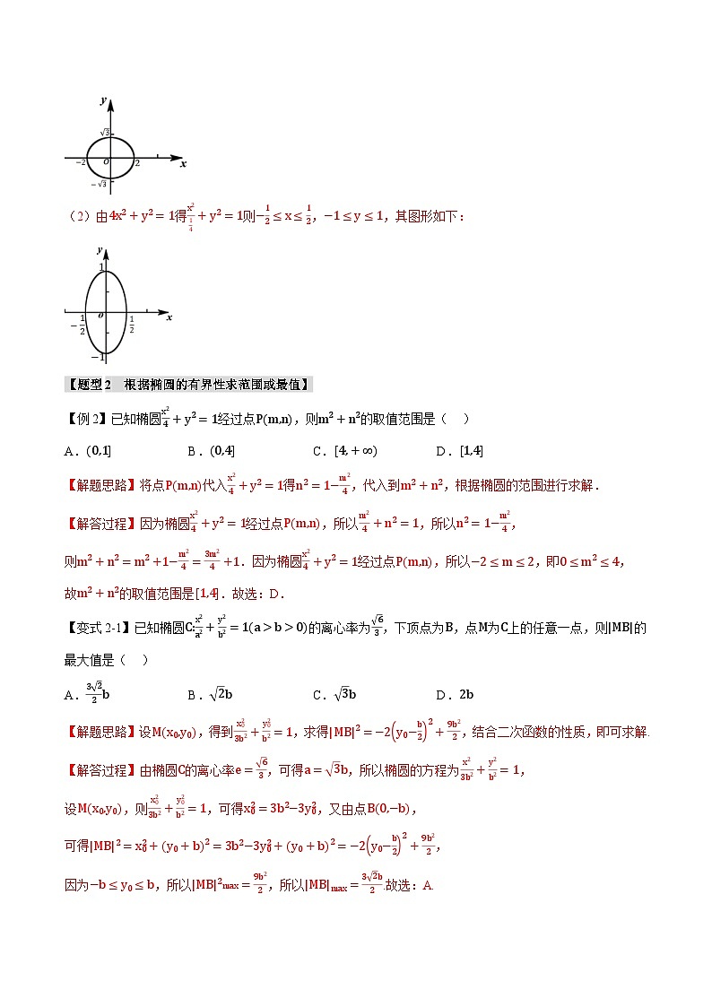 人教A版高中数学高二上册选择性必修第一册同步考点讲与练专题3.2 椭圆的简单几何性质【八大题型】（解析版）第3页