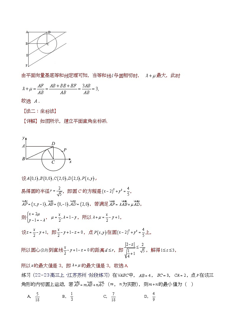 第04讲 平面向量系数和（等和线、等值线）问题（高阶拓展、竞赛适用）（学生版）第3页