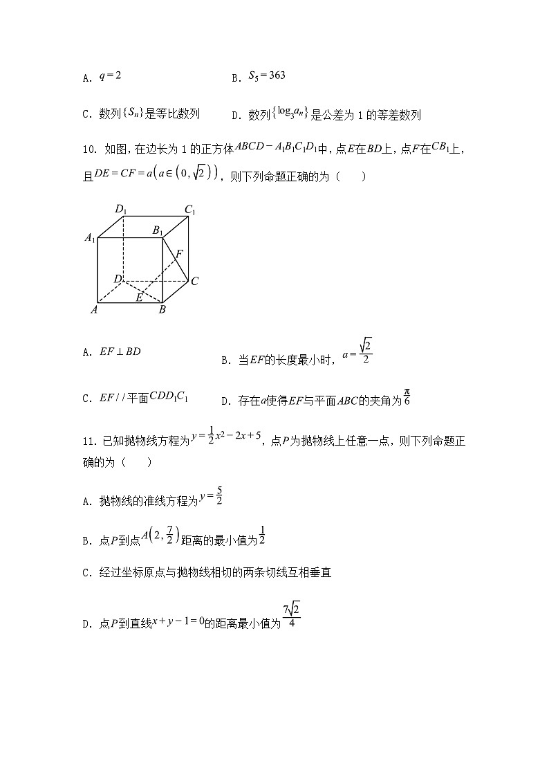 河北省廊坊市2024-2025学年高二上学期期末数学试题（含答案解析）第3页
