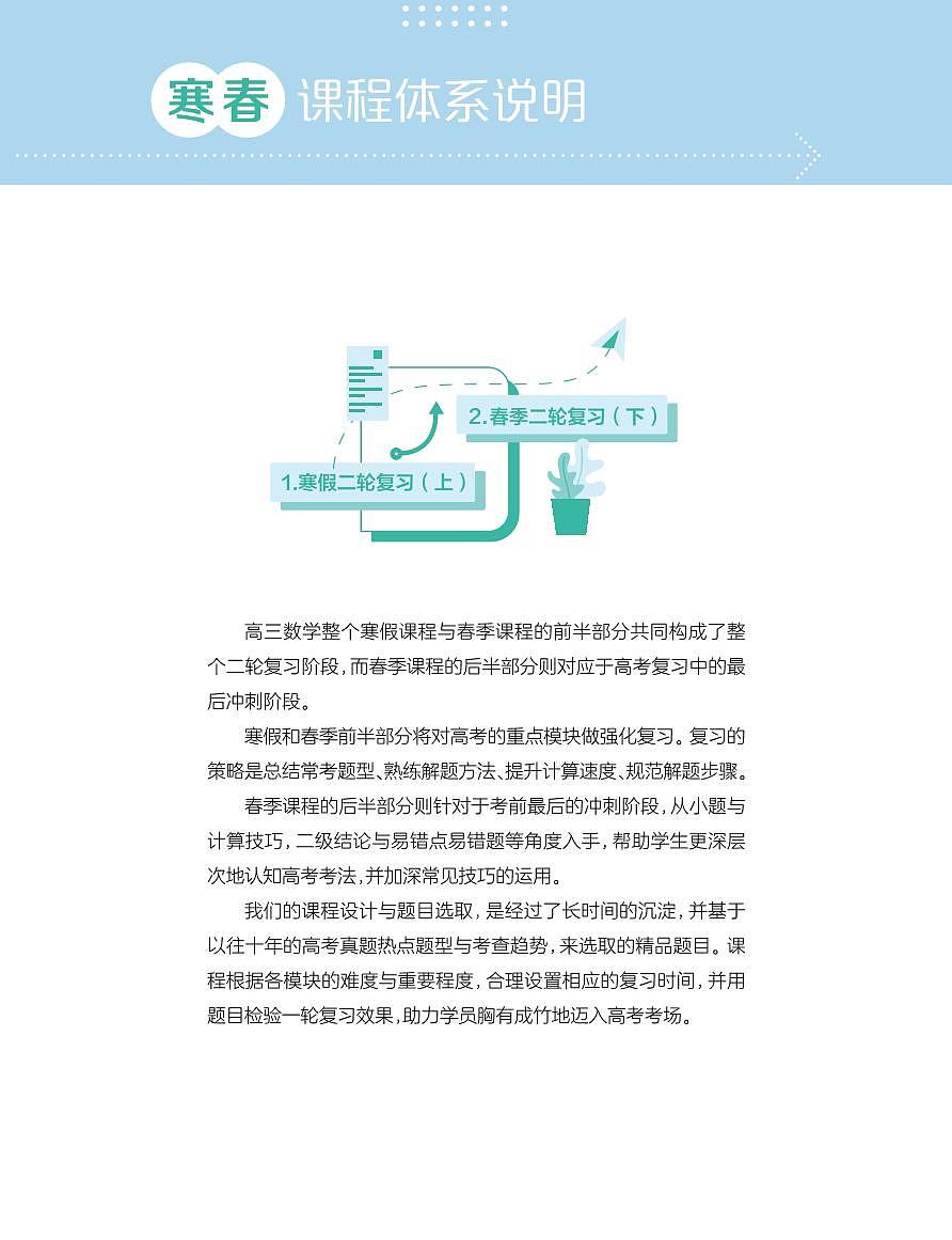 学而思高中新教材高三寒假数学讲义第2页