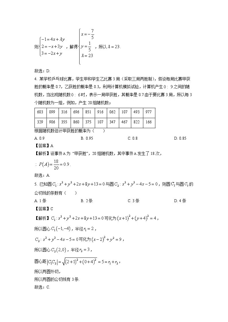 湖北省部分市州2024-2025学年高二上学期期末质量监测数学试题（解析版）第2页