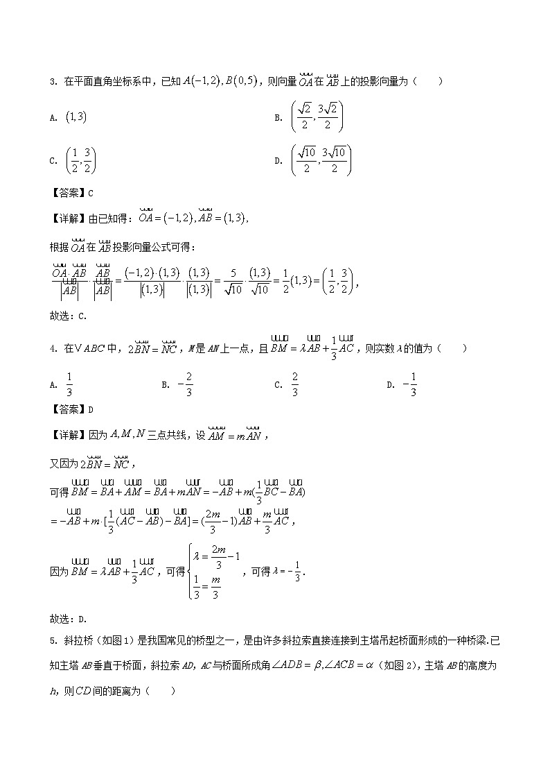 山东省烟台市2024_2025学年高一数学下学期期中学业水平诊断试题含解析第2页