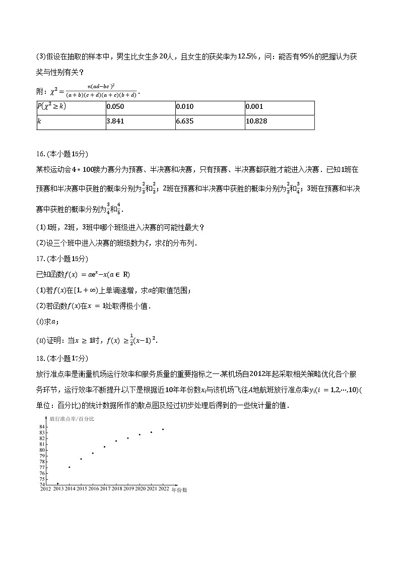 2024-2025学年安徽省合肥市第七中学高二下学期期末考试数学试卷（含答案）第3页