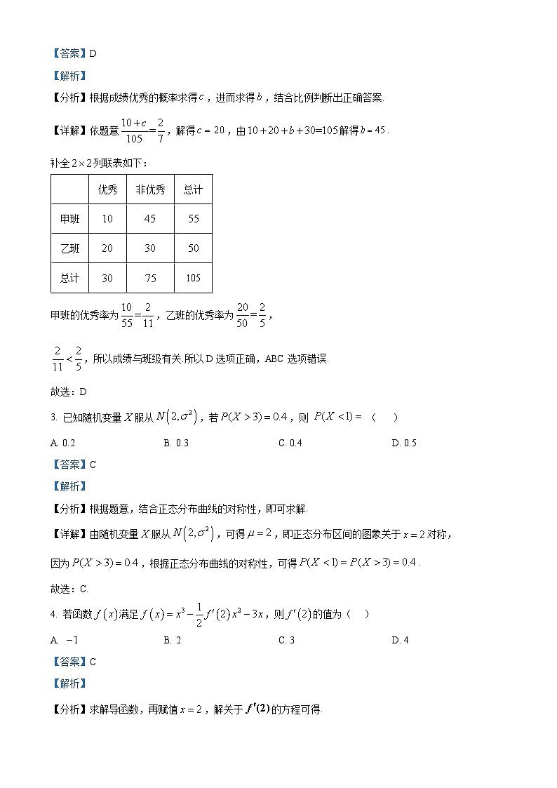 精品解析：河北省石家庄市辛集市2024-2025学年高二下学期期末教学质量监测数学试题（解析版）第2页