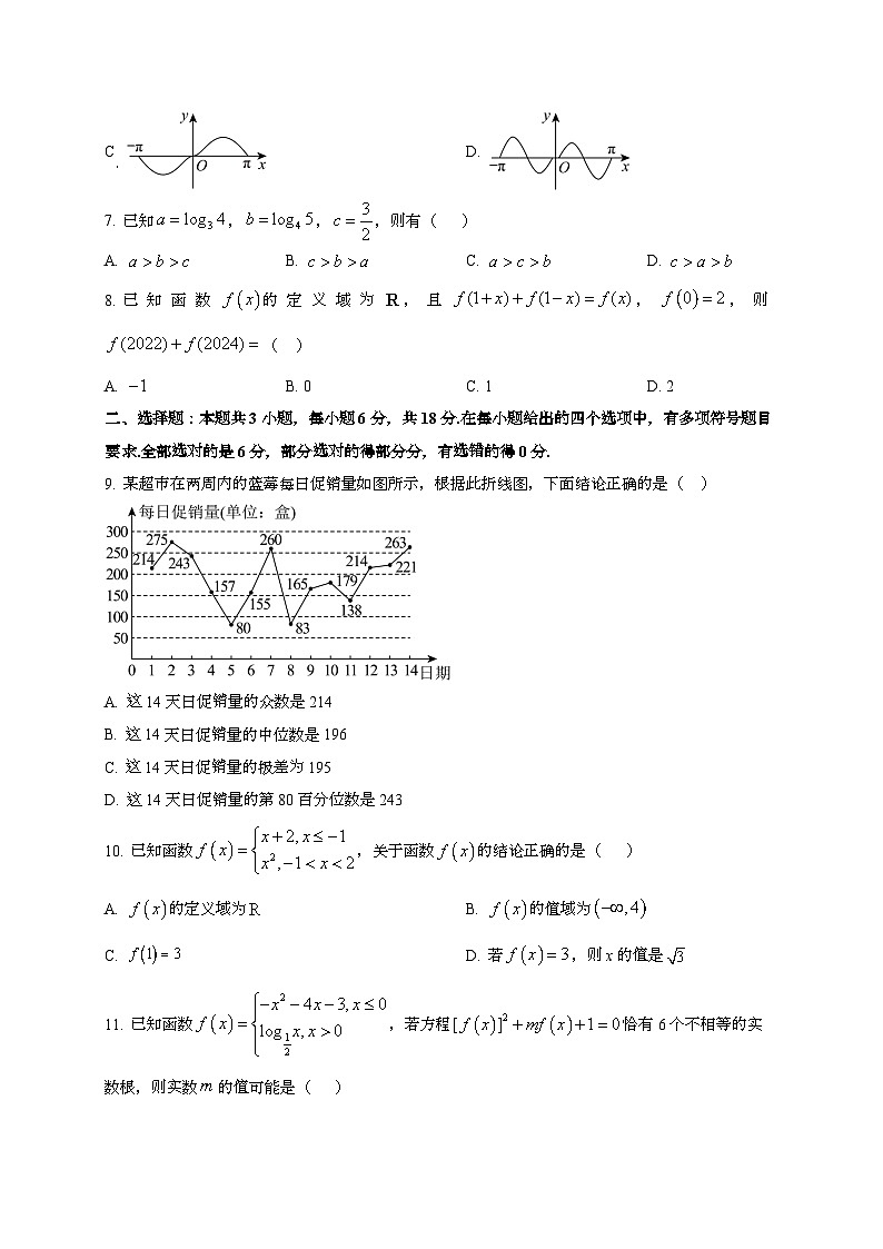 2024~2025学年贵州省黔西南州高三上册第一次月考数学试卷第2页