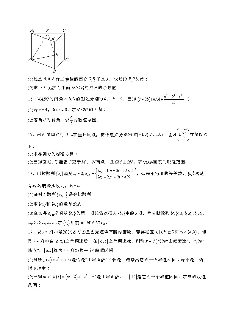 2024~2025学年山东省滕州市高三上学期12月月考数学试卷【有解析】第3页