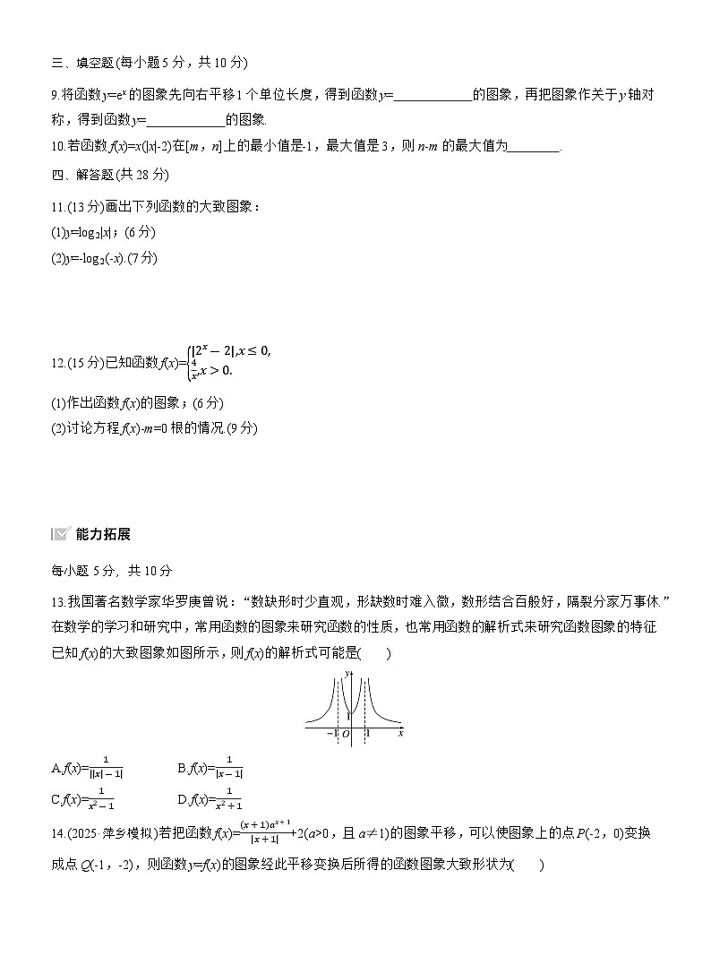 2026届高三一轮复习练习试题（标准版）数学第二章2.11函数的图象（Word版附答案）第3页