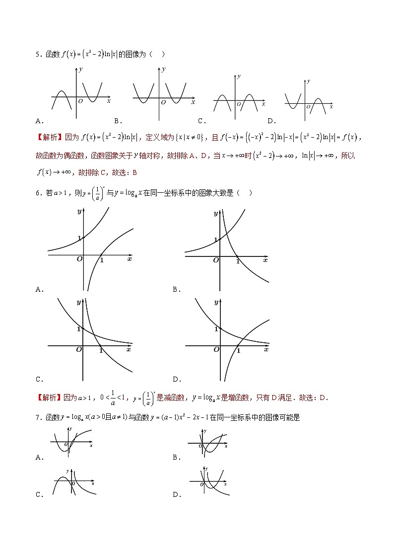（人教A版）必修一高一数学上册同步重点通关练习卷22 对数函数图象的应用（解析版）第3页