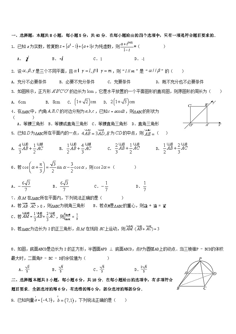 河北省保定市部分重点中学2024_2025学年高一数学下学期5月期中联考试题第1页
