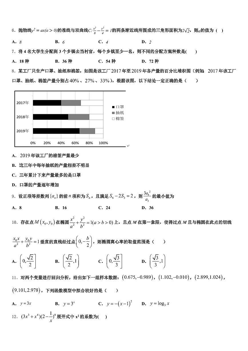 2024-2025学年河南省周口市项城市高考数学考前最后一卷预测卷含解析第2页