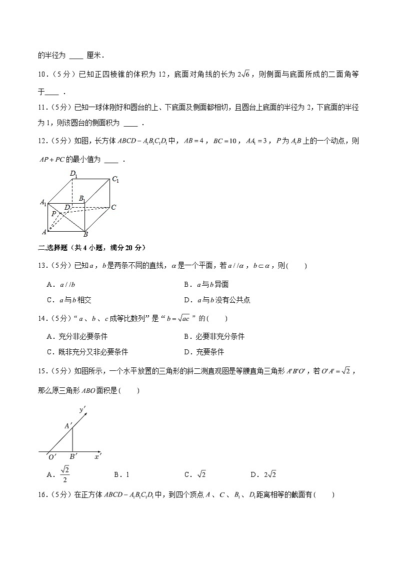 2024-2025学年上海市杨浦区同济中学高二（上）期中数学试卷（含解析）第2页